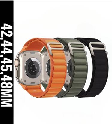 Faux Rabit Alpine Loop Nylon Bands/Straps Compatible with Watch 49mm 45mm 44mm 42mm Men & Women,Adjustable Strap with Metal G-Hook Premium Strap for iWatch Ultra Series SE 8 7 6 5 4 3 2 1 (Only Alpine Loop Strap for Apple iWatch, Watch NOT Included) Smart Watch Strap
