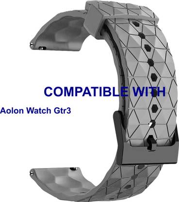 ACM WSM29Q22GY3859 Watch Strap Silicone Designer Belt 22mm for Aolon Watch Gtr3 Smartwatch Grey Smart Watch Strap