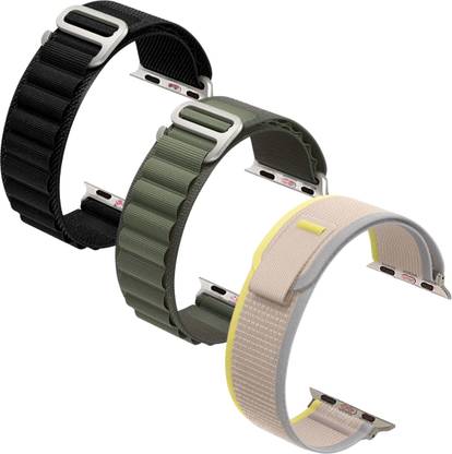 Celvas (Pack of 3) Alpine Loop Strap, Trail Loop Strap Compatible with Apple Watch Ultra, iWatch Series 8, 7, 6, 5, 4, 3, 2, 1, SE (42MM 44MM 45MM/49MM Ultra) Smart Watch Strap