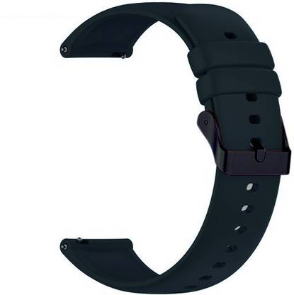 Melfo Black Clip Rubber Strap Compatible with Beat Xp Marv Aura Smart Watch Smart Watch Strap