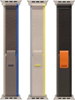 BinkSon Trail Loop Nylon Strap For iWatch Ultra,49mm,45mm,44mm,42mm For iWatch Series Ultra,9,8,7,6,5,4,3,2,1,SE [Watch Not Included] (3Pcs Combo) Smart Watch Strap