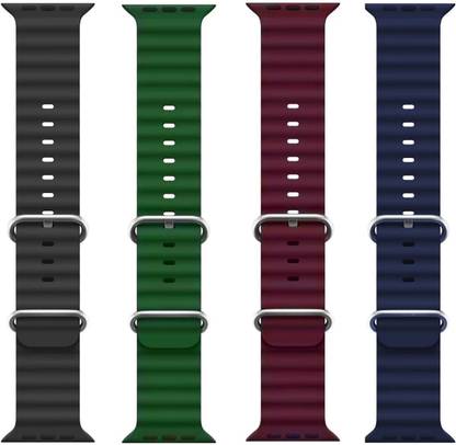 PUNAK Ocean Smart Watch Strap Belt for Ultra Watch 49 mm, Series 8 / 7 45 mm, Series 6 / 5 / 4 44 mm, Series 3 / 2 / 1 42 mm, T800 Ultra, Watch 8 Ultra, i8 Pro Max, W26, T800. Smart Watch Strap