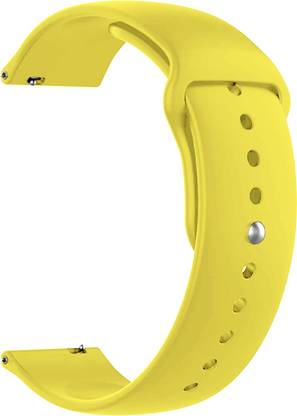 ACM Watch Strap Silicone Belt 20mm for Amazfit Bip S Lite ( Smartwatch Sports Band Yellow) Smart Watch Strap