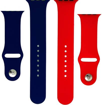 BLACK LOVIES Watch Strap Compatible with Apple Watch Straps 42mm 44mm, Soft Silicone Belt Sport Wristbands Smart Watch Band for iWatch Series SE 6/5/4/3/2/1 (PACK OF 2) Smart Watch Strap (BLACK- WHITE) Smart Watch Strap