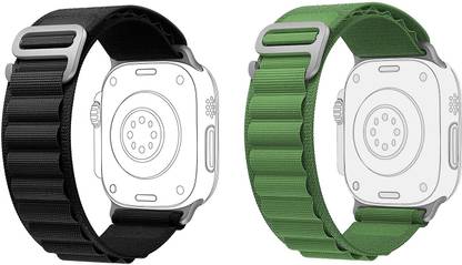 BLACK LOVIES Alpine Smartwatch Band straps, 49 mm Ultra watch strap, G - Hook Buckle Smart Watch Strap