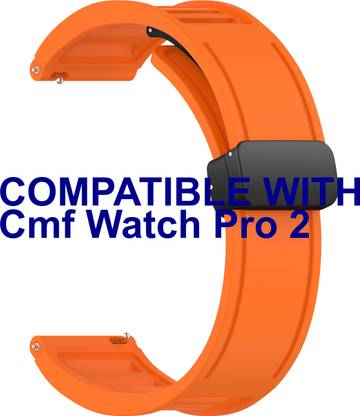 ACM Watch Strap Magnetic Clasp for Cmf Watch Pro 2 Smartwatch Orange Smart Watch Strap