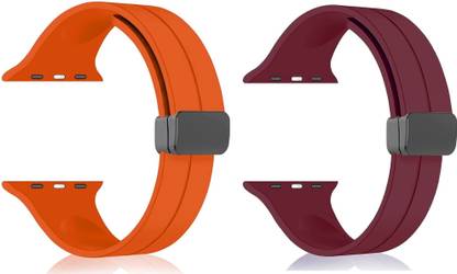 PUNAK Soft Silicon Magnetic Smart Watch Strap Belt for Ultra Watch 49 mm, Series 8 / 7 45 mm, Series 6 / 5 / 4 44 mm, Series 3 / 2 / 1 42 mm, T800 Ultra, Watch 8 Ultra, i8 Pro Max, W26, T800 Smart Watch Strap
