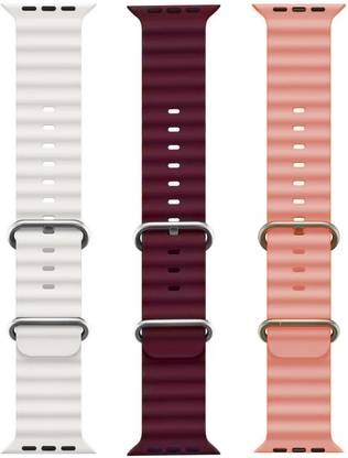 PUNAK Ocean Smart Watch Strap Belt for Ultra Watch 49 mm, Series 8 / 7 45 mm, Series 6 / 5 / 4 44 mm, Series 3 / 2 / 1 42 mm, T800 Ultra, Watch 8 Ultra, i8 Pro Max, W26, S8 Ultra, Smart Watch Strap