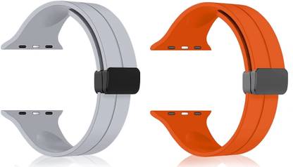 BLACK LOVIES Soft Silicon Magnetic Smart Watch Strap Belt for Ultra Watch 49 mm, Series 8 / 7 45 mm, Series 6 / 5 / 4 44 mm, Series 3 / 2 / 1 42 mm, T800 Ultra, Watch 8 Ultra, Max, W26, T800 Smart Watch Strap