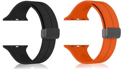 BLACK LOVIES Soft Silicon Magnetic Smart Watch Strap Belt for Ultra Watch 49 mm, Series 8 / 7 45 mm, Series 6 / 5 / 4 44 mm, Series 3 / 2 / 1 42 mm, T800 Ultra, Watch 8 Ultra, i8 Pro Max, W26, T800 Smart Watch Strap