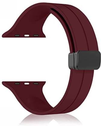 DARKFIT Magnetic Clasp Silicone Bands/Straps Compatible with Watch 49mm 46mm 45mm 44mm 42mm, Wrist Size Adjustable Magnetic Strap for iWatch Ultra & Ultra 2 Series SE 10 9 8 7 6 5 4 3 2 1 (Only Strap, Watch Not Included) Pack of 1, Smart Watch Strap