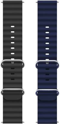 PUNAK 22MM Silicon Ocean Smart Watch Strap for NOICE FIT Icon / Icon 2 / Icon 3 / Color fit Pro 5 / Pro 4 / Pro 3 / Vision / Vision 2 / Vision 3 / Mettle / Crew / Twist / Halo / Halo Plus / Vortex / Force / Force Plus, BOATT Wave Lite / Wave Call 2 / Wave Force / Lunar Fit / Ultima Max, FASTRECK Revolt FS1 Pro / FS1 Plus / FR1 Pro / Optimus Pro Smart Watch Strap
