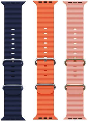 BLACK LOVIES Ocean Smart Watch Strap Belt for Ultra Watch 49 mm, Series 8 / 7 45 mm, Series 6 / 5 / 4 44 mm, Series 3 / 2 / 1 42 mm, T800 Ultra, Watch 8 Ultra, i8 Pro Max, W26, S8 Ultra, Smart Watch Strap