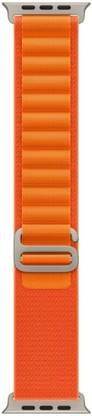 FunFlickers Alpine Loop Smart Watch Strap Belt for Ultra Watch 49 mm, Series 8 / 7 45 mm, Series 6 / 5 / 4 44 mm, Series 3 / 2 / 1 42 mm, T800 Ultra, Watch 8 Ultra, i8 Pro Max, W26, T800 Smart Watch Strap (Orange) Smart Watch Strap