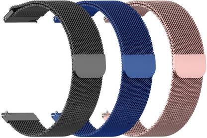 AOnes Pack of 3 Magnetic Loop Watch Strap for Vibez By Lifelong Hype Smart Watch Strap