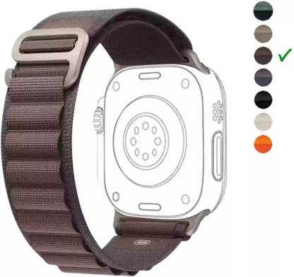 ABSOLUTE LIFESTYLE Alpine Loop Nylon Bands/Straps Compatible with Watch 49mm 45mm 44mm 42mm Men & Women, Adjustable Strap with Metal G-Hook Premium Indigo Strap for iWatch Ultra Series SE 8 7 6 5 4 3 2 1 (Only Alpine Loop Strap, Watch NOT Included) Smart Watch Strap
