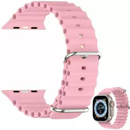 PLACIDO Silicone Strap Apple Watch Ultra Series 8,7,6,5,4,3,2,1, i8 Pro Max, W26, 44mm,45mm,49mm Smart Watch Strap