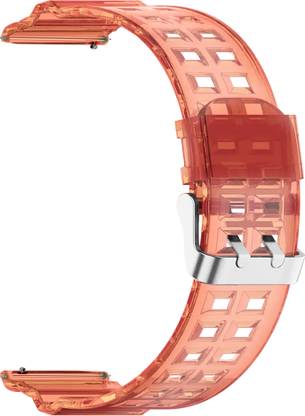 ACM Watch Strap Transparent Design for Fossil Gen 6 44mm Smartwatch Belt Orange Smart Watch Strap