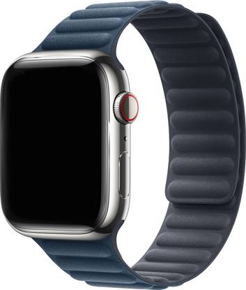 DailyObjects Blue Poppy Magnetic Link Compatible With Apple WatchBand (42/44/45/49mm) Smart Watch Strap