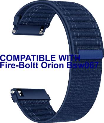 ACM Watch Strap Nylon Soft 22mm for Fire-Boltt Orion Bsw067 Smartwatch Blue M39 Smart Watch Strap