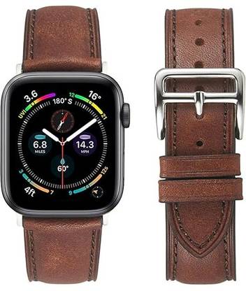 KRZNA Ultra Luxury, Elegant, Genuine Italian Leather Band Compatible with Apple Watch 49mm 45mm 42mm 44mm, iWatch Series Ultra 8 7 6 5 4 3 2 1 SE Sports [ 4 Color Options ] - Apple Smart Watch Strap