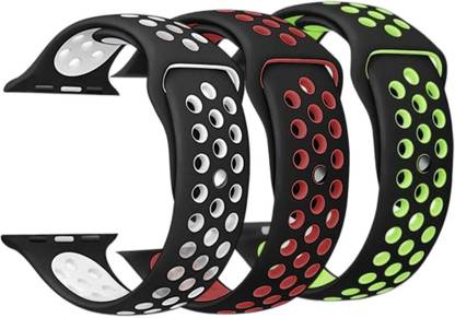 keeva (Pack of 3)Strap Compatible for Watch Band 42mm 44mm 45mm Adjustable Silicone Wristband Sport Loop for Watch Series 7/6/5/4/3/2/1, SE Smart Watch Strap