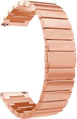 ACM Watch Strap Steel Metal for Boat Lunar Space Plus Smartwatch Belt Band Rose Gold Smart Watch Strap