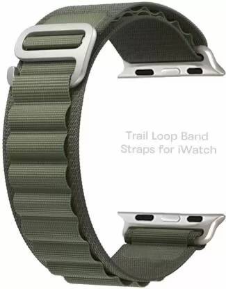 Alpha Electronics Alpine Loop Nylon Bands/Straps Compatible with Watch 49mm 45mm 44mm 42mm Men & Women, Adjustable Strap with Metal G-Hook Premium Strap for iWatch Ultra Series SE 8 7 6 5 4 3 2 1 (Only Alpine Loop Strap for Apple iWatch, Watch NOT Included) Smart Watch Strap