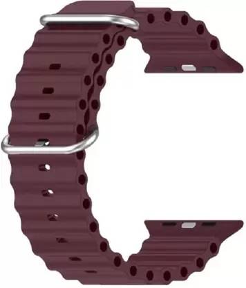 RUPELIK Ocean Silicone iWatch Strap Series Ultra 8,7,6,5,4,3,2,1/SE Compatible For Strap 49mm/45mm/44mm/42mm Smart Watch Strap