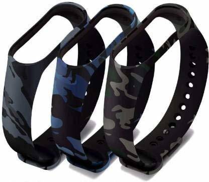 PORTLIX Adjustable Xiaomi Mi Band 3/ Mi Band 4 Watch band Silicone Strap Colour Band Bracelet (Not Compatible with Mi Band 1/2) Smart Band Strap