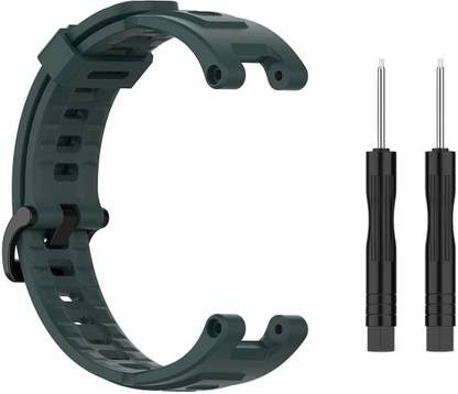 RUPELIK Silicon Strap for Amazfit T-Rex/Amazfit Trex Pro(with Installation Tools) Green Smart Watch Strap