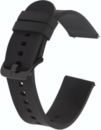 Melfo Black Clip Rubber Strap Compatible with OnePlus Watch 2 Smart Watch Smart Watch Strap