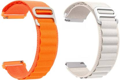 AOnes Pack of 2 Alpine Nylon Loop Watch Strap for Noisefit Halo Smart Watch Strap