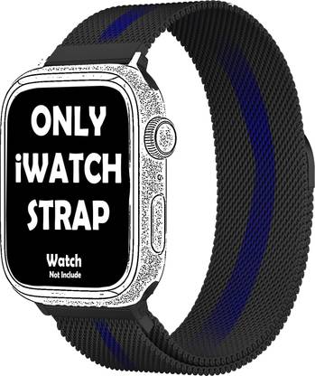MobiLooks Milanese iWatch Ultra 49mm /45mm/44mm/42mm/ Series 8/7/6/5/4/3/SE Silicone Loop Band Smart Watch Strap