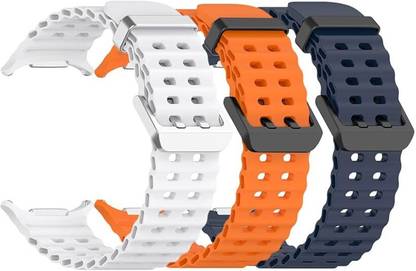 SwapME for Galaxy Watch 7 Ultra Band 47mm,?3 Pack? Soft Ocean Silicone Sport Strap Replacement Accessory Compatible for Samsung Galaxy Watch Ultra Band Smart Watch Strap