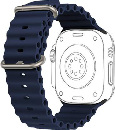 D'Wild Ocean Band Silicon Strap for iWatch Series 38/ 40/ 41mm Series 8 7 6 5 4 3 2 1 Smart Watch Strap
