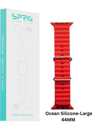 Sprig Liquid Silicon Ocean Strap for iWatch Series 6 (Large 44MM) Smart Watch Strap