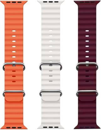 BLACK LOVIES Ocean Smart Watch Strap Belt for Ultra Watch 49 mm, Series 8 / 7 45 mm, Series 6 / 5 / 4 44 mm, Series 3 / 2 / 1 42 mm, T800 Ultra, Watch 8 Ultra, i8 Pro Max, W26, S8 Ultra, Smart Watch Strap