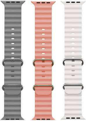 PUNAK Ocean Smart Watch Strap Belt for Ultra Watch 49 mm, Series 8 / 7 45 mm, Series 6 / 5 / 4 44 mm, Series 3 / 2 / 1 42 mm, T800 Ultra, Watch 8 Ultra, i8 Pro Max, W26, S8 Ultra, Smart Watch Strap