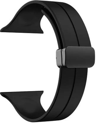 MOBILEMOSAIC Compatible with Apple Watch Straps 49mm 45mm 44mm 42mm and 41mm 40mm 38mm iWatch Series 9 8 7 6 5 4 3 2 1 Ultra 2/Ultra, SE/SE2, Soft Silicone Magnetic Folding Buckle Sport Replacement Bands Smart Watch Strap