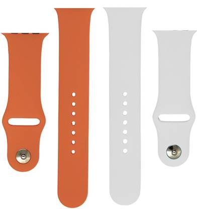BLACK LOVIES Watch Strap Compatible with Apple Watch Straps 42mm 44mm, Soft Silicone Belt Sport Wristbands Smart Watch Band for iWatch Series SE 6/5/4/3/2/1 (PACK OF 2) Smart Watch Strap (BLACK- WHITE) Smart Watch Strap