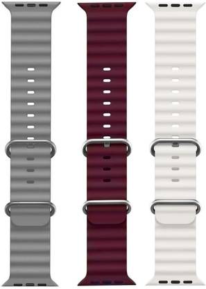 PUNAK Ocean Smart Watch Strap Belt for Ultra Watch 49 mm, Series 8 / 7 45 mm, Series 6 / 5 / 4 44 mm, Series 3 / 2 / 1 42 mm, T800 Ultra, Watch 8 Ultra, i8 Pro Max, W26, S8 Ultra, Smart Watch Strap