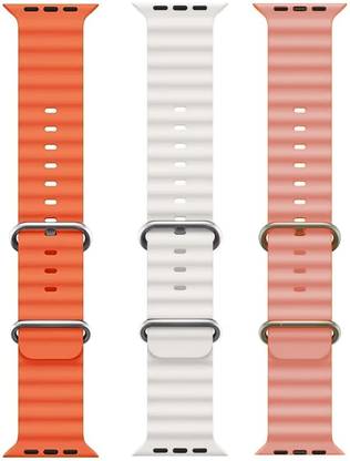 PUNAK Ocean Smart Watch Strap Belt for Ultra Watch 49 mm, Series 8 / 7 45 mm, Series 6 / 5 / 4 44 mm, Series 3 / 2 / 1 42 mm, T800 Ultra, Watch 8 Ultra, i8 Pro Max, W26, S8 Ultra, Smart Watch Strap