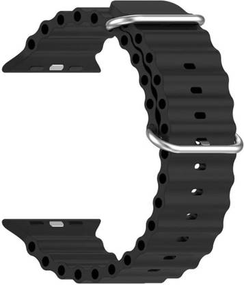 TINGTONG Ocean Loop 49mm/45mm/44mm/42mm Band for Series 8/7/6/5/4/3/2/1 SE Watch Ultra Black Smart Watch Strap