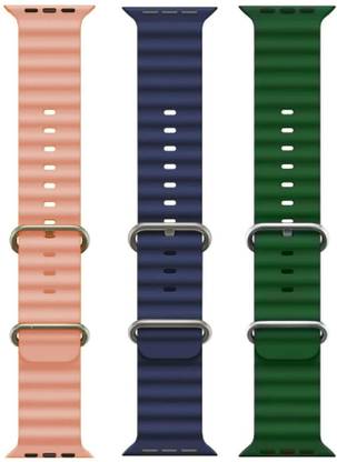 Antoj Smart Watch strap for T800, T900, T10, I8 pro,I7 pro, S8 ultra, watch 8, Watch 9 of size 49mm 45mm 44mm 42mm(Pink, blue, green ) Smart Watch Strap