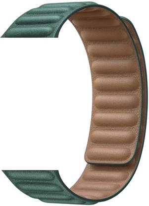 Casebudz Magnetic Leather Link Strap for Apple Watch 1/2/3/4/5/SE/6/7 (38/40/41 mm) Smart Watch Strap