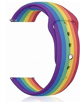 Melfo Rainbow Rubber Strap Compatible for Cult Sport Burn Smart Watch ...