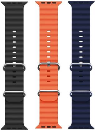 PUNAK Ocean Smart Watch Strap Belt for Ultra Watch 49 mm, Series 8 / 7 45 mm, Series 6 / 5 / 4 44 mm, Series 3 / 2 / 1 42 mm, T800 Ultra, Watch 8 Ultra, i8 Pro Max, W26, S8 Ultra, Smart Watch Strap