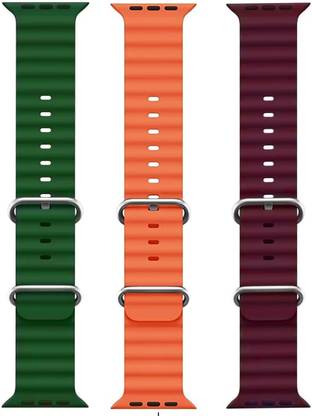 PUNAK Ocean Smart Watch Strap Belt for Ultra Watch 49 mm, Series 8 / 7 45 mm, Series 6 / 5 / 4 44 mm, Series 3 / 2 / 1 42 mm, T800 Ultra, Watch 8 Ultra, i8 Pro Max, W26, S8 Ultra, Smart Watch Strap
