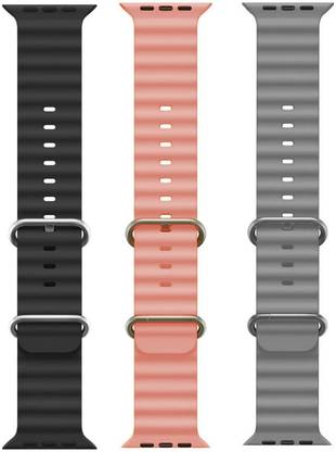 BLACK LOVIES Ocean Smart Watch Strap Belt for Ultra Watch 49 mm, Series 8 / 7 45 mm, Series 6 / 5 / 4 44 mm, Series 3 / 2 / 1 42 mm, T800 Ultra, Watch 8 Ultra, i8 Pro Max, W26, S8 Ultra, Smart Watch Strap